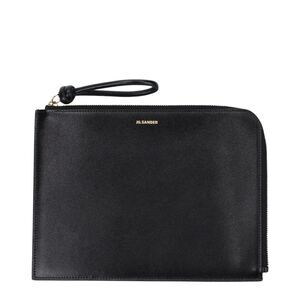 Jil Sander Black Leather Clutch Men's Bag